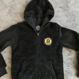 Official NHL Boston Bruins furry hoodie jacket